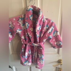 Hello Kitty pajama bundle with Robe, Slippers and Fleece PJ sleeping shorts